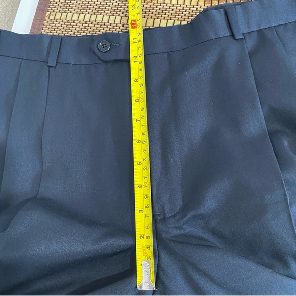 Brooks Brothers 346 Dress Pants Men's 35 Regular Black Wool Pleated Office Work - Picture 8 of 11